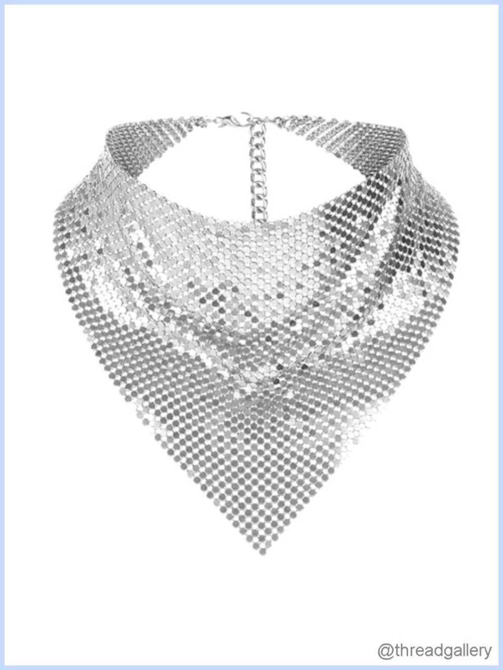 Sequin Scarf Necklace Women's Punk Bling Accessory Disco Party